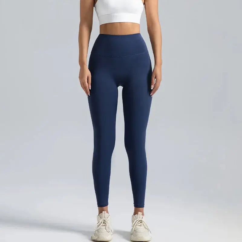 Leggings for women, navy high-waisted yoga pants ideal for workouts
