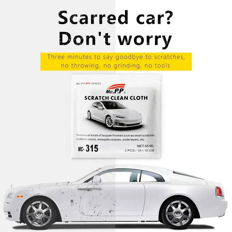 Upgraded Nano Magic Car Scratch Remover Cloth, white multipurpose car paint repair cloth, 2 pcs by Simples Market