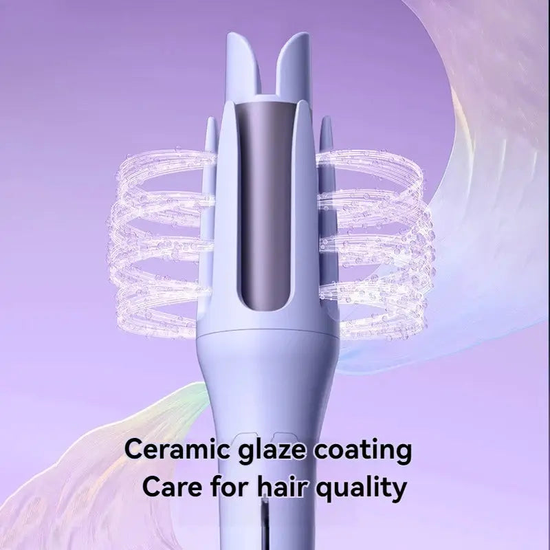 Anion automatic hair curler, purple ceramic glaze coating, portable mini electric curler
