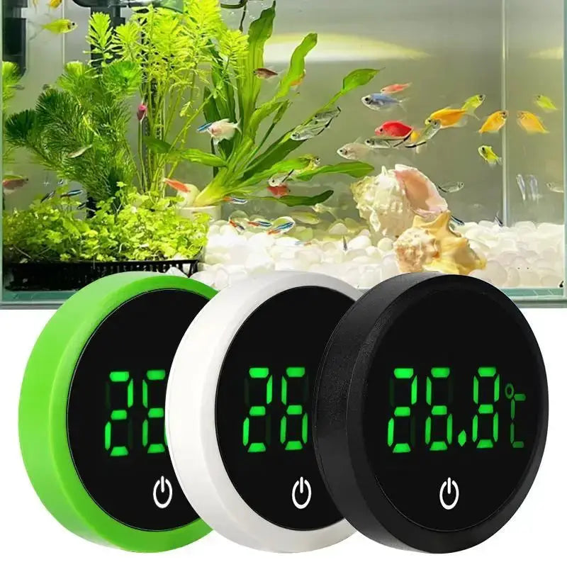 Self Adhesive LCD Digital Aquarium Thermometer For Fish Tank And Terrarium With Large Screen Temperature Meter Wireless