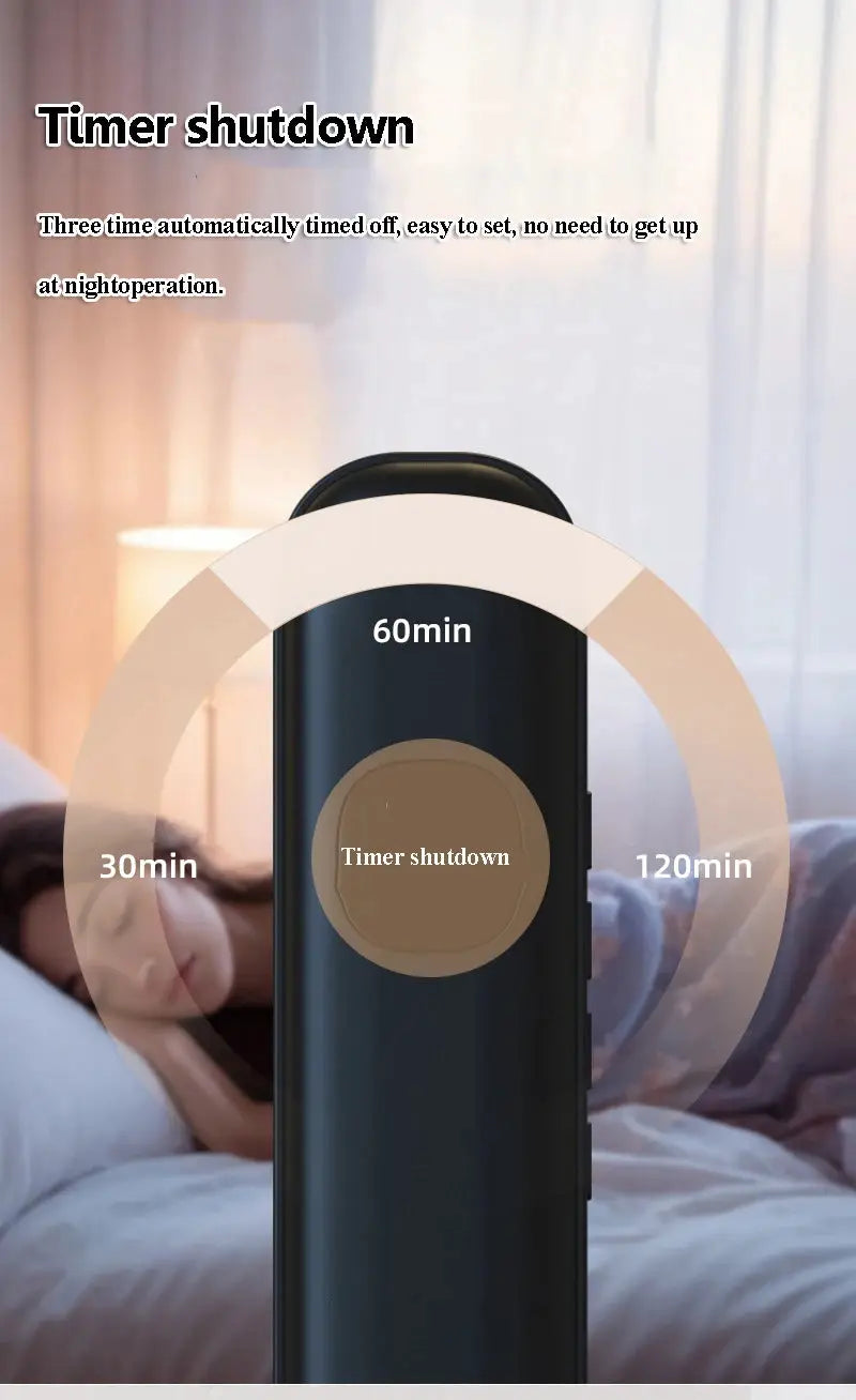 Under pillow bone-conduction Bluetooth speaker with black body and beige circular control dial