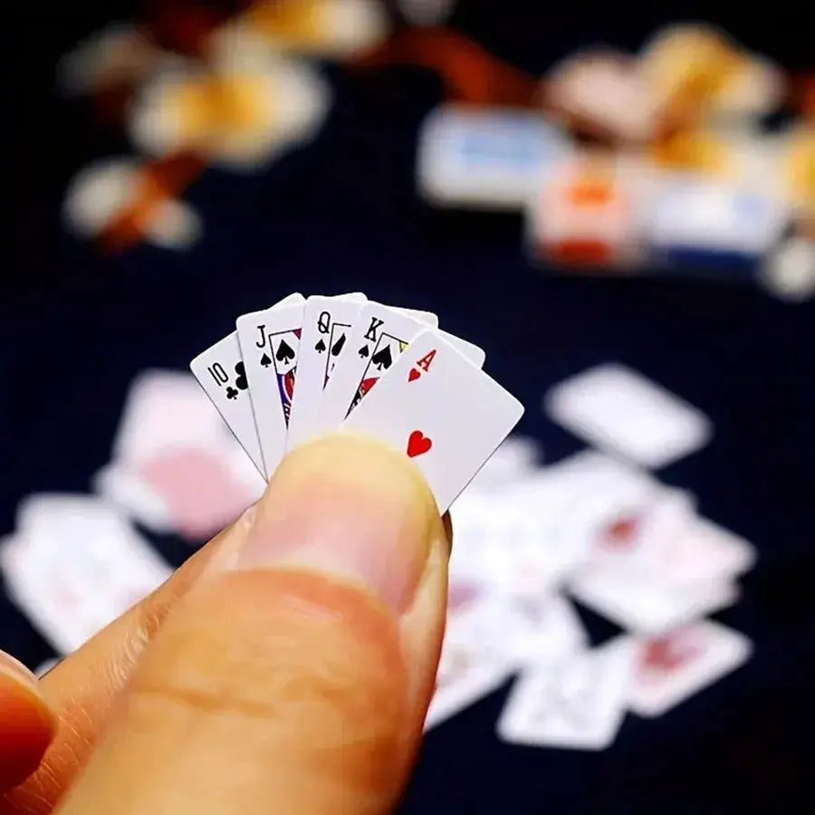 Outdoor Portable Mini Fingertip Playing Cards Set For Travel Parties And Travel Friendly Games 14 Plus