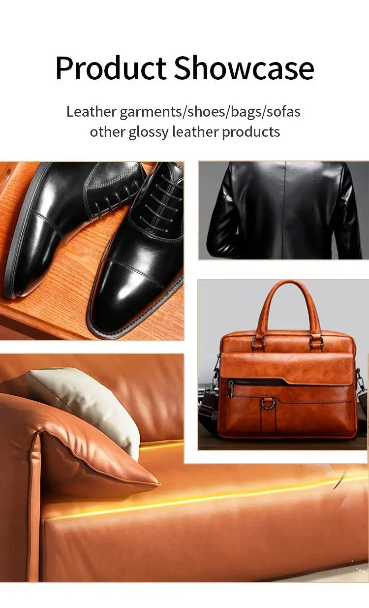 Simples Market faux leather shoe polishing kit; colorless wax and leather care cream for shoes, bags, jackets, and sofas