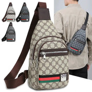 UrbanPulse Men's Multifunction Messenger Bag Durable PU Crossbody With Earphone Hole For Easy Organization