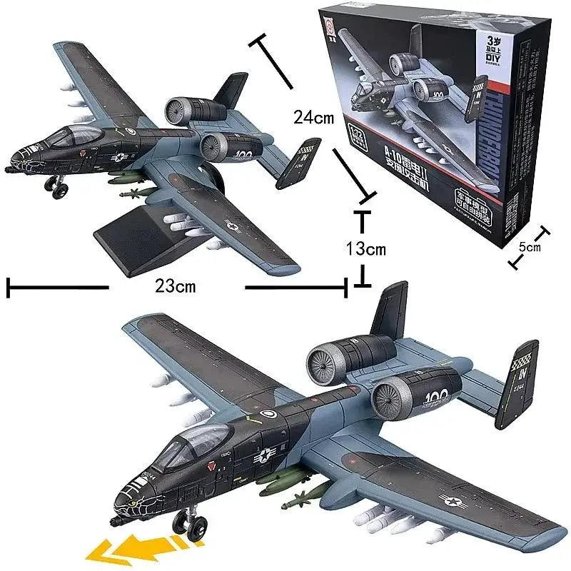 Military Series Building Blocks A10 Thunderbolt II And F14 Tomcat Fighter Aircraft Set For Kids Birthday Gift
