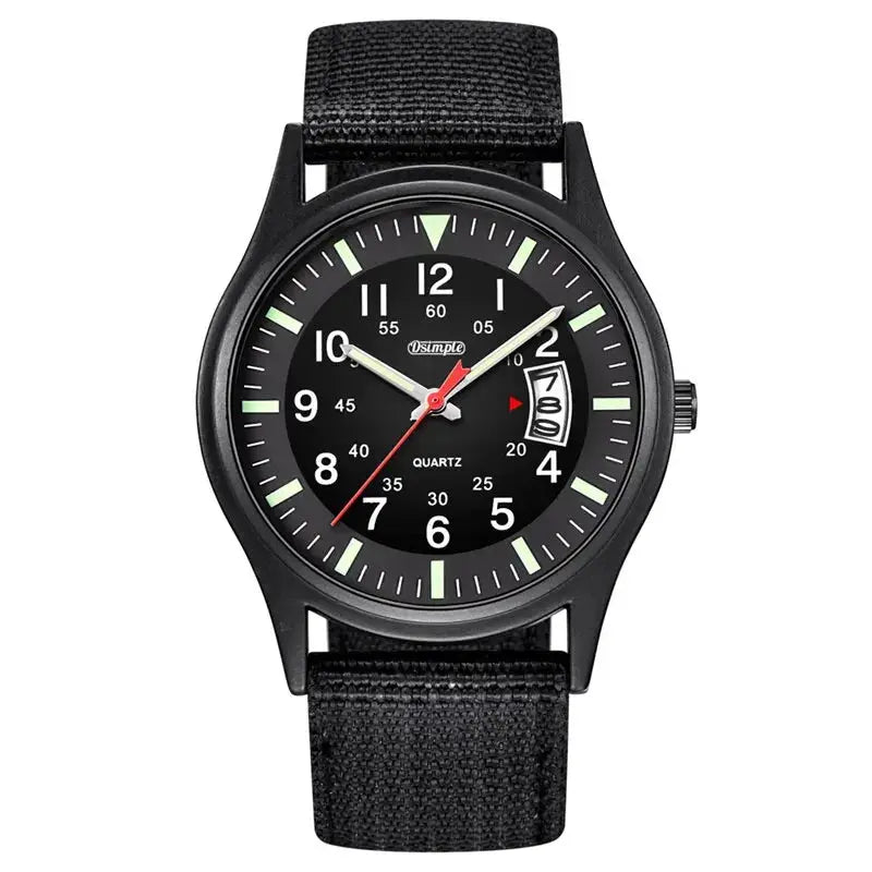 GlobalTime Men Nylon Military Quartz Wristwatch With Date Calendar Luxury Timepiece For Everyday Wear