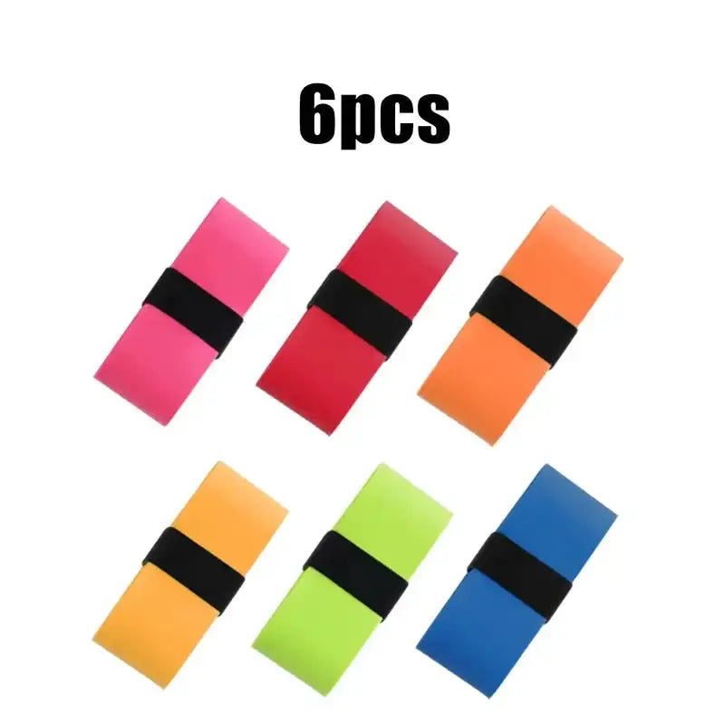 6 Piece Badminton Grip Anti Slip Overgrip Straps For Tennis Racket Sports Grip Pads Shock Absorbing