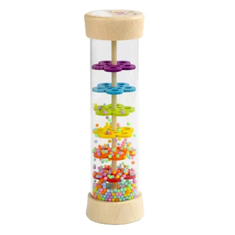 Wooden Rain Sound Tube Instrument Rain Maker And Hourglass Shaker Toy For Sensory Play And Hearing Enlightenment