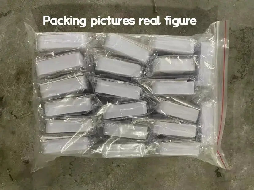Simples Market Automatic Drawstring Door Closer components, white plastic parts in a clear resealable bag