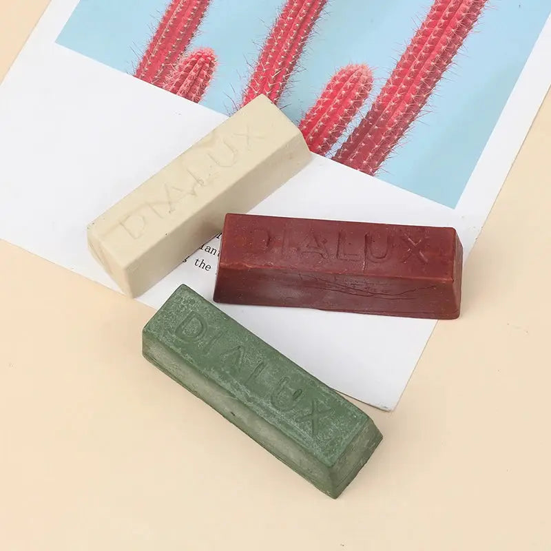 Stainless Steel Jewelry Polishing Wax Kit 6 Colors Luster With Block Tool For Silver Gold Copper