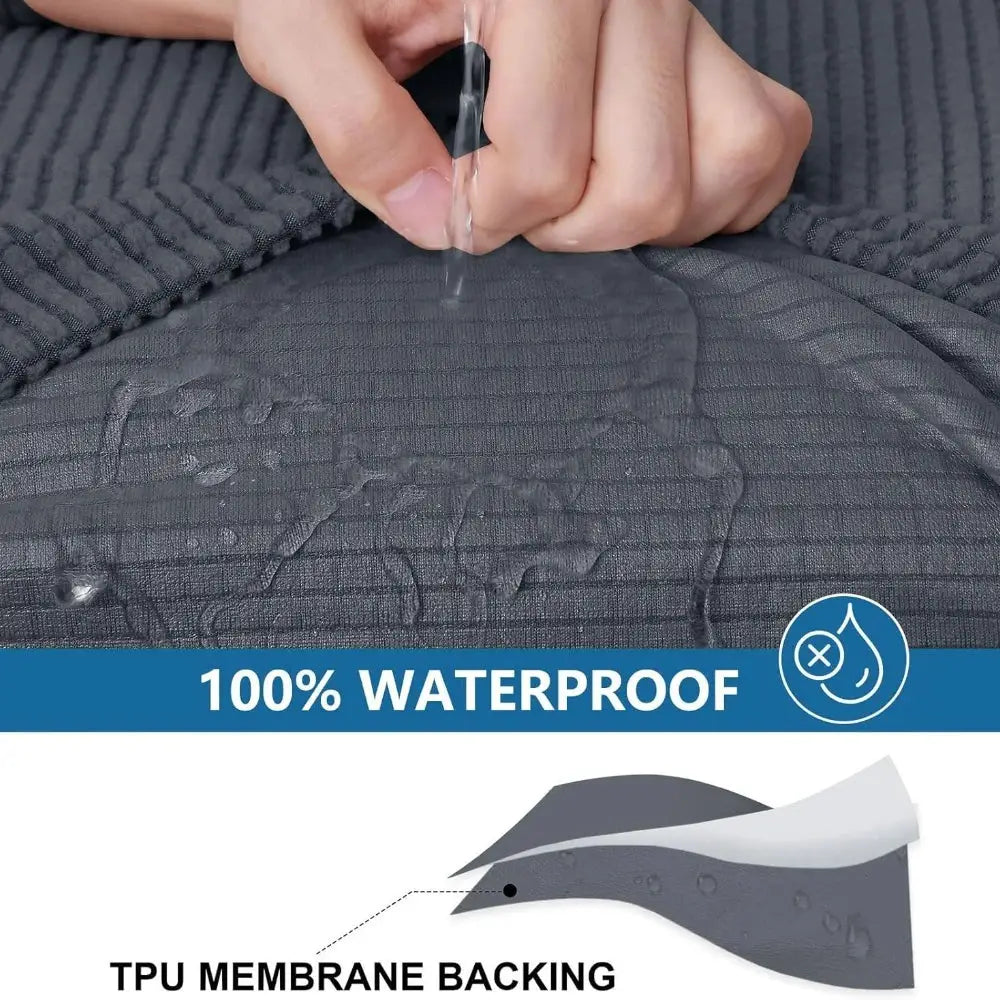 Waterproof Couch Cushion Covers Washable Slipcovers Thick Stretch Jacquard Fabric Sofa Couch Protection