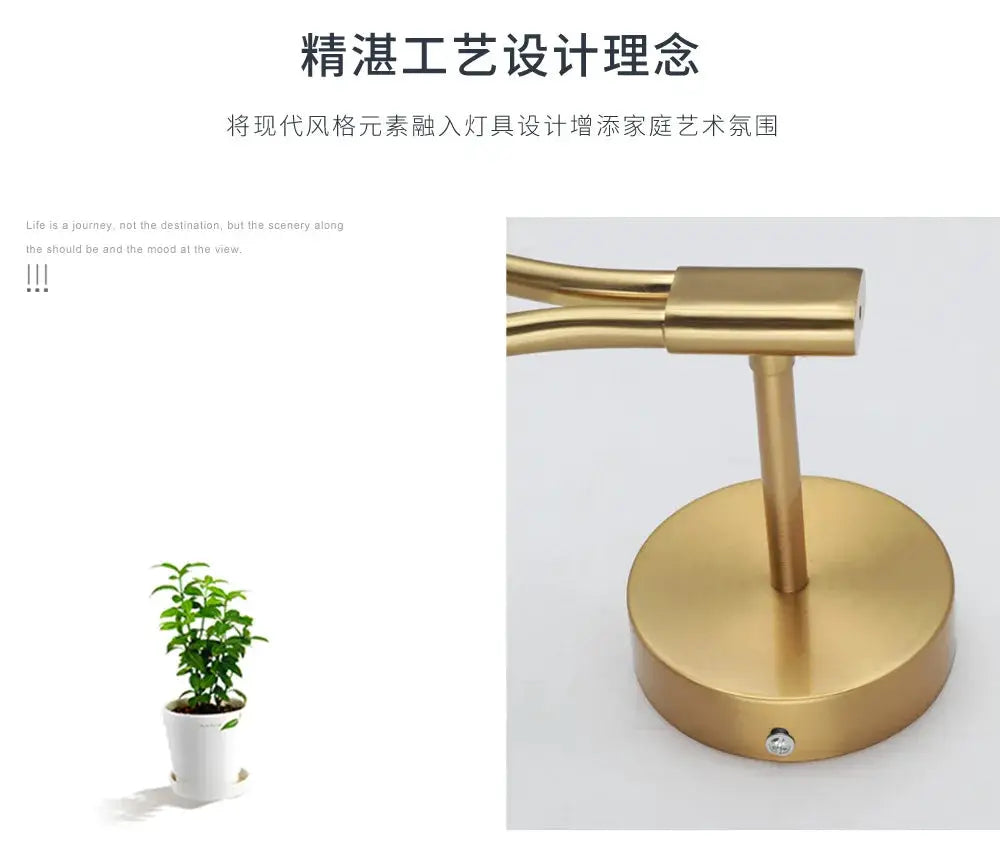 Nordic luxury glass-ball LED wall lamp in gold metal with circular base, modern minimalist design