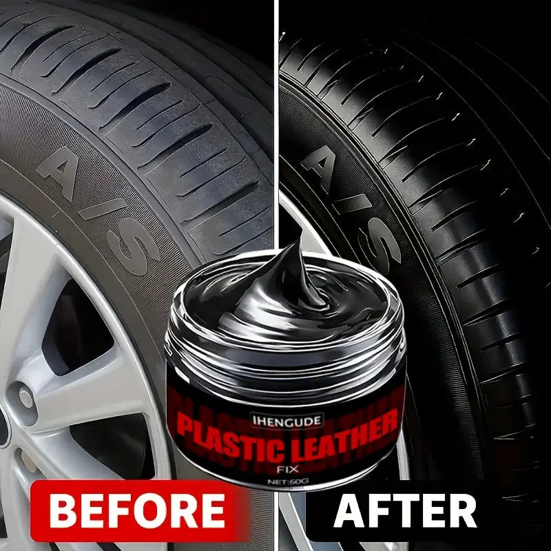 Simples Market Plastic Leather repair paste for car interiors; black wax coating for plastic and leather restoration