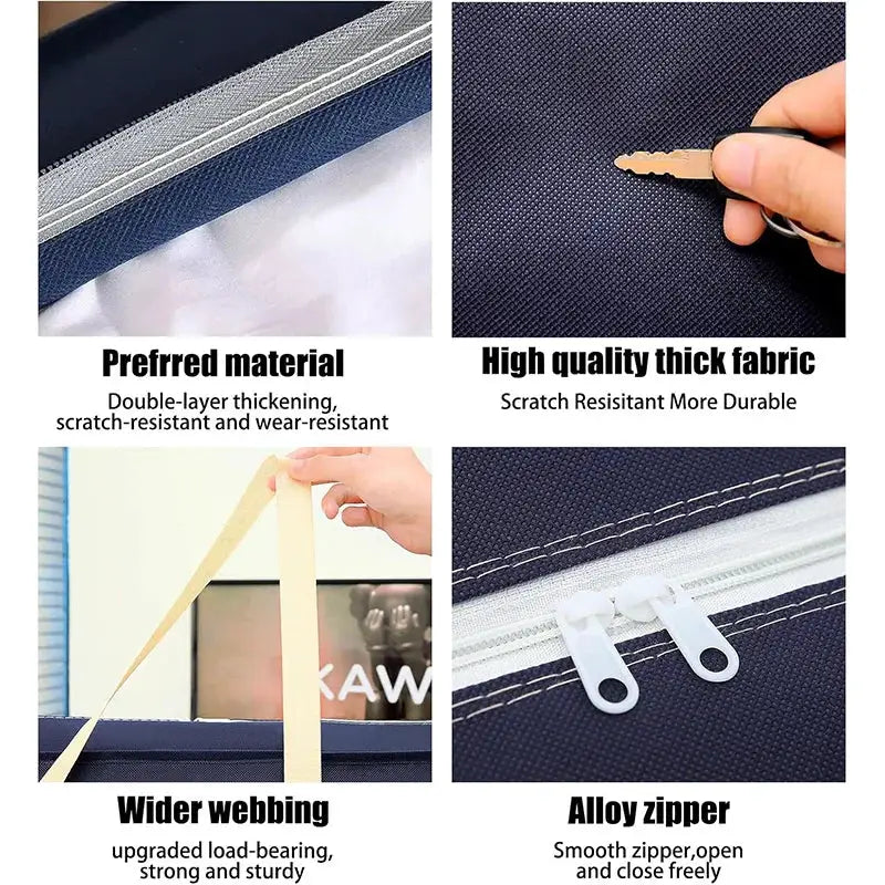 Non Woven Quilt Storage Bag Large Capacity Waterproof Dustproof Durable Clothes Organizer