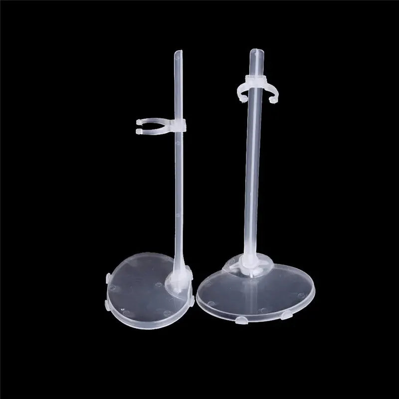 Five Pack Plastic Doll Stands One Sixth Scale Figure Display Holders For Doll House Decor And Pretend Play Toys