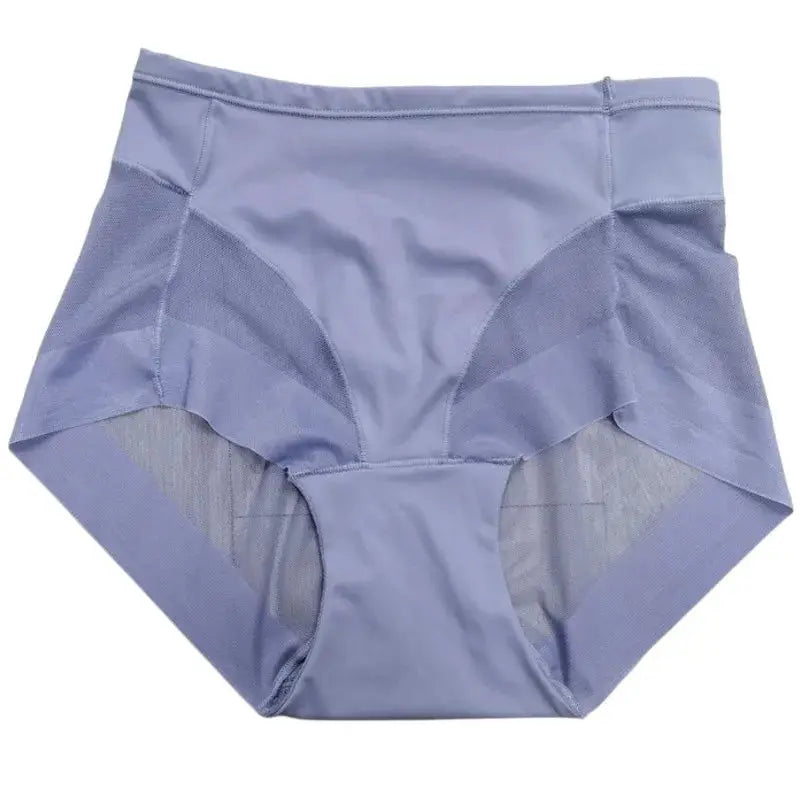 Womens high-waist shaping panties with lavender mesh panels, Simples Market
