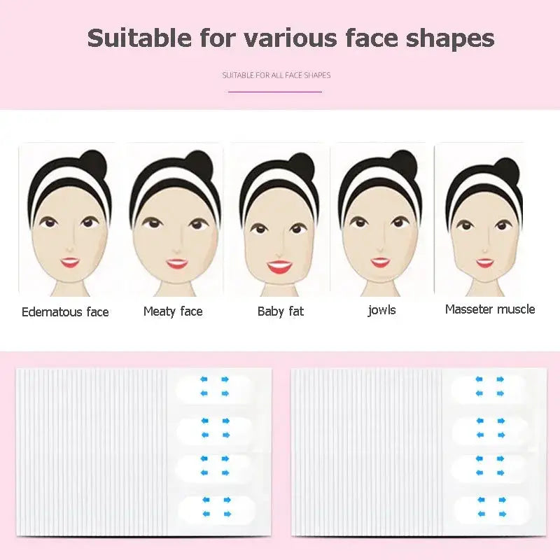 V Lift Face Sticker patches by Simples Market; two packs of adhesive chin-lifting patches for various face shapes.