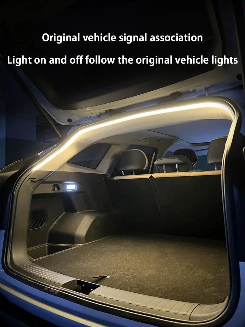 Simples Market car trunk LED light strip, white high-brightness ambient interior lighting