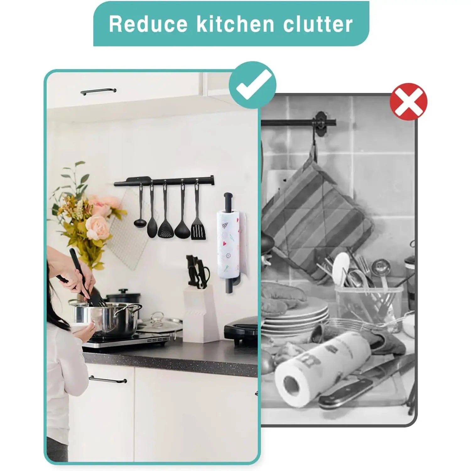 Adhesive Paper Towel Holder And Toilet Roll Dispenser For Kitchen Bathroom Cabinet Storage Napkin Rack