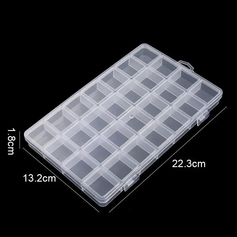 Transparent Storage Container Jewelry Box Clear Plastic Organizer For Beads And Earring Display Case