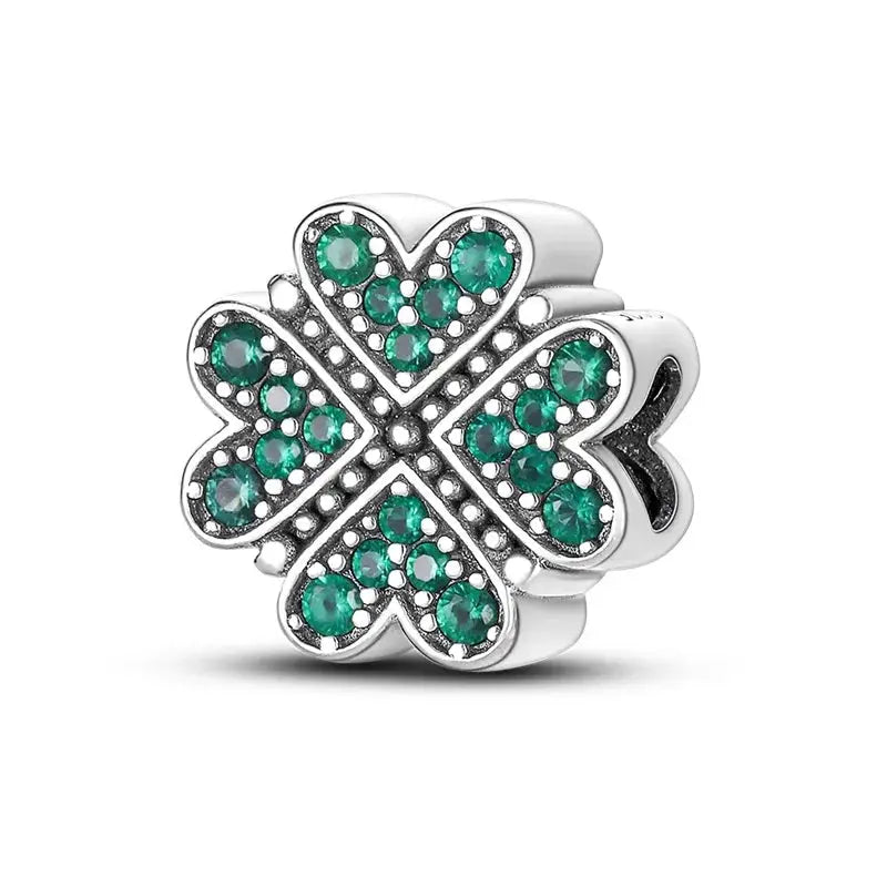 S925 Silver Perfume Bottle Charm Beads With Stars Moon Sun And Four Leaf Clover For Original Bracelet DIY Jewelry Making