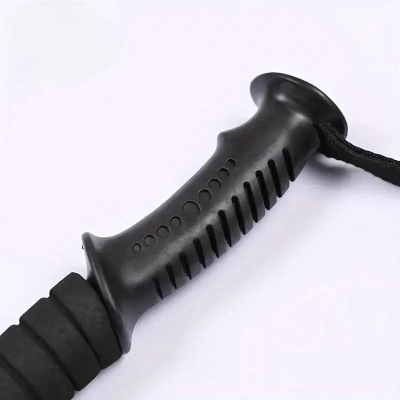 Trekking pole grip with black ergonomic handle and wrist strap