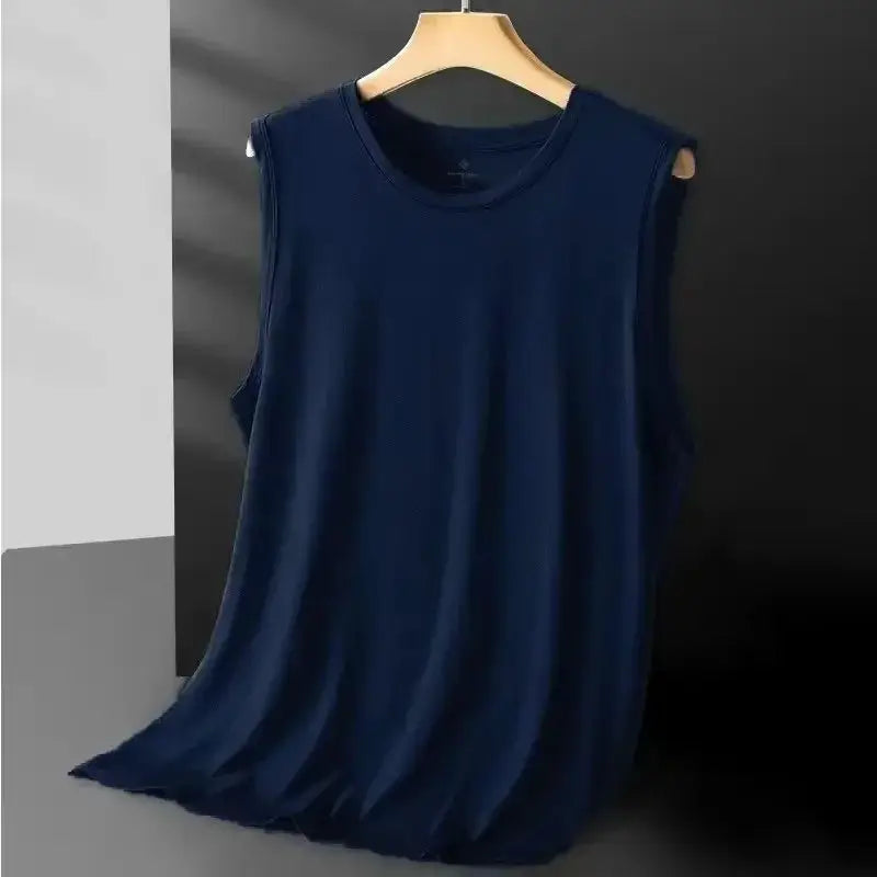 Men's Ice Silk Mesh Vest Breathable Lightweight Sleeveless Tank Top For Sports Summer Casual Wear