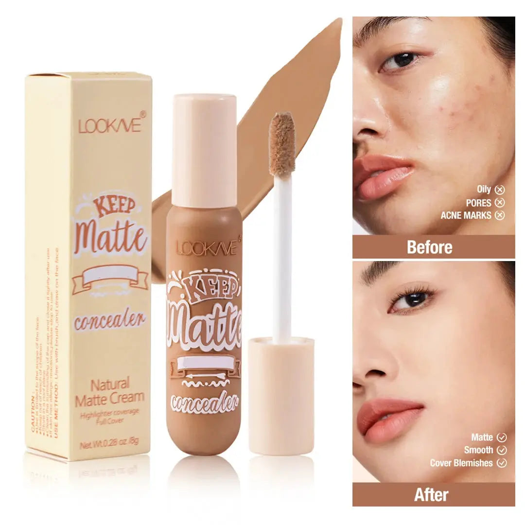 Liquid Concealer Stick Foundation 6 Color Moisturizing Full Coverage for Acne and Dark Circles Natural Matte Makeup