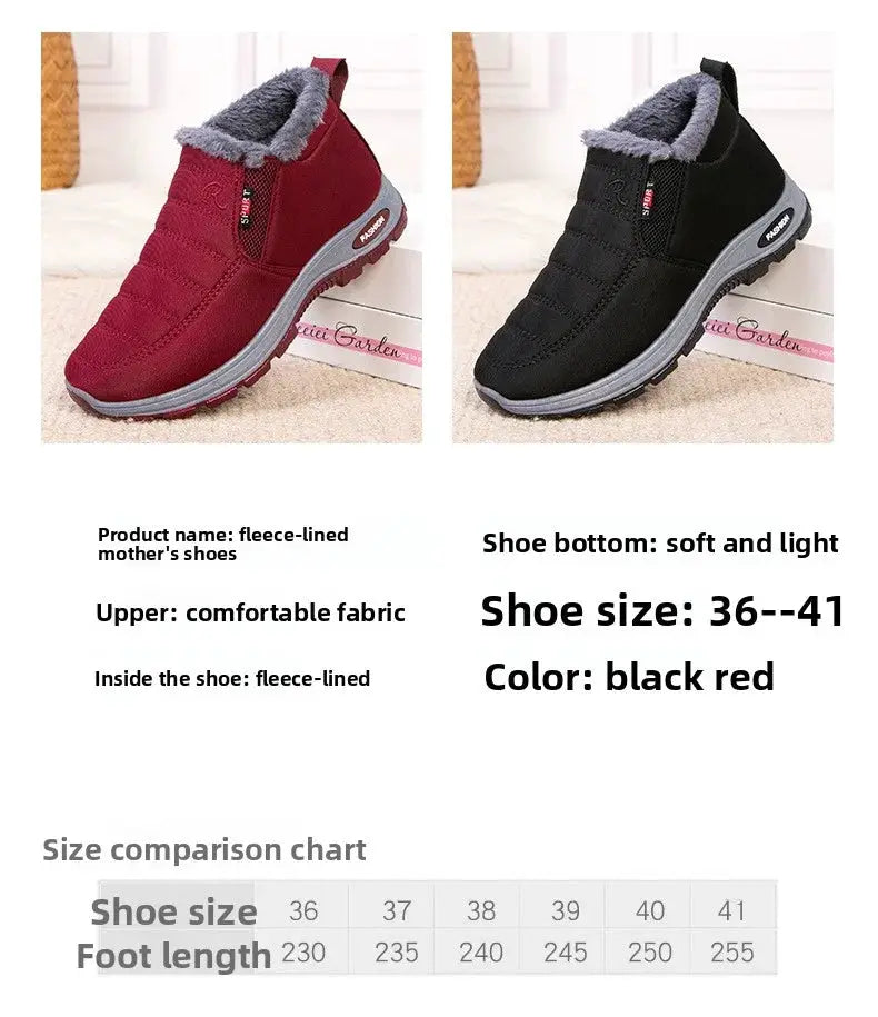 SnowNest Women Plush Winter Boots Warm Insulated Ankle Snow Boots With Furry Lining For Cozy Comfort