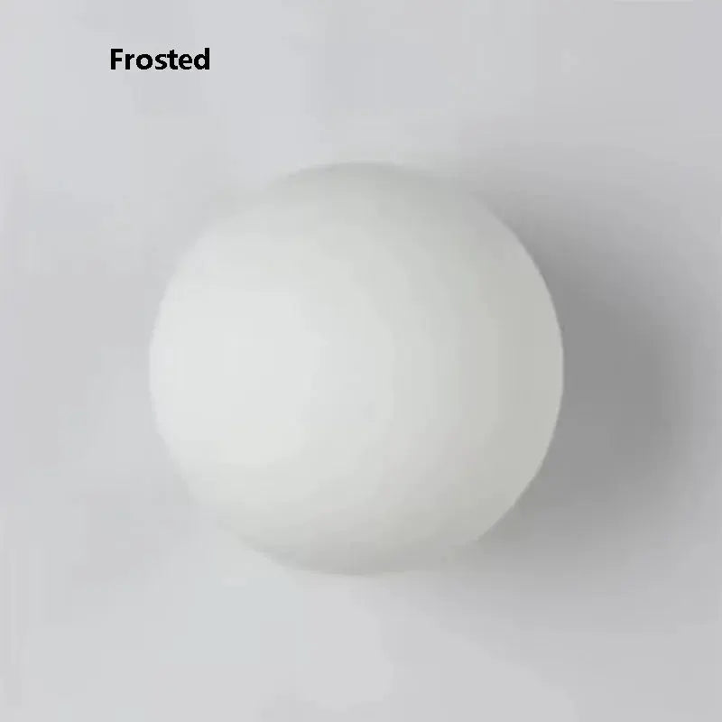 Simples Market frosted milky-white glass ball round wall lamp