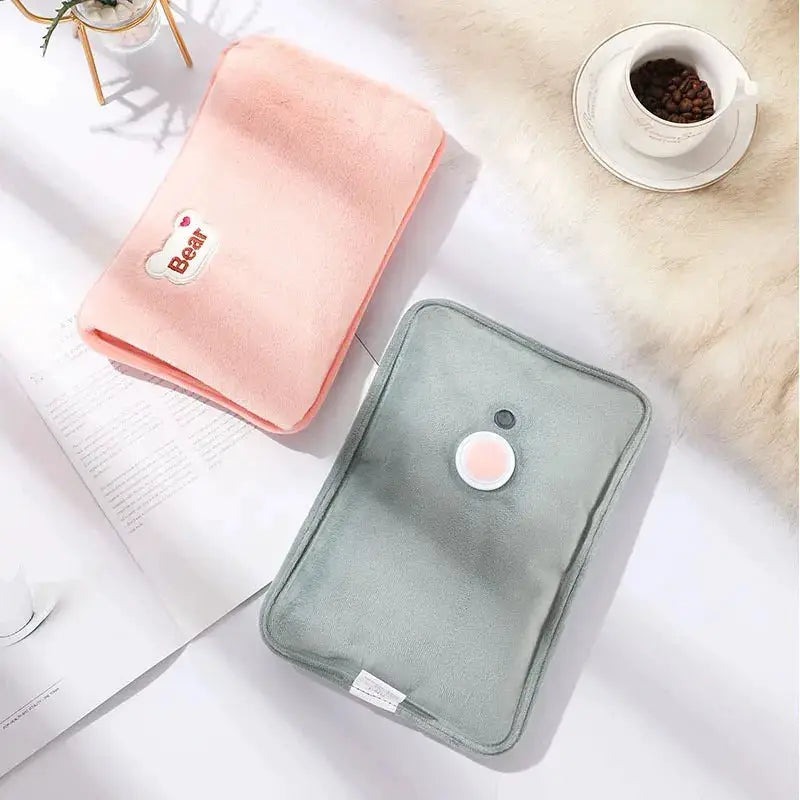 CozyHeat Electric Plush Hot Water Bag Reusable Warm Water Bottle With EU Plug For Quick Winter Heat