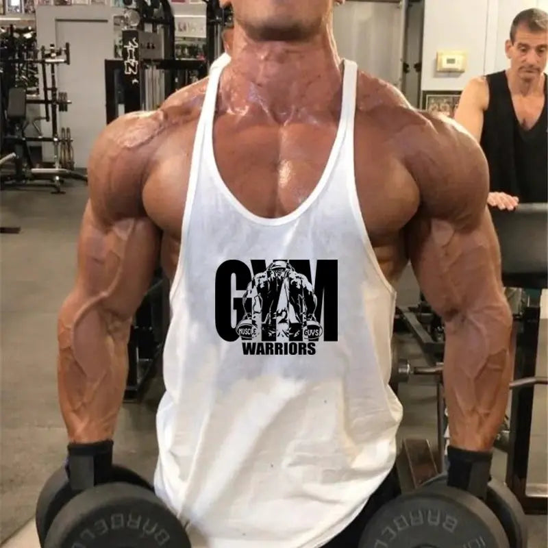 VitalPeak Gym Tank Top Y Back Sleeveless Vest Breathable Cotton Fitness Shirt For Full Range Of Motion