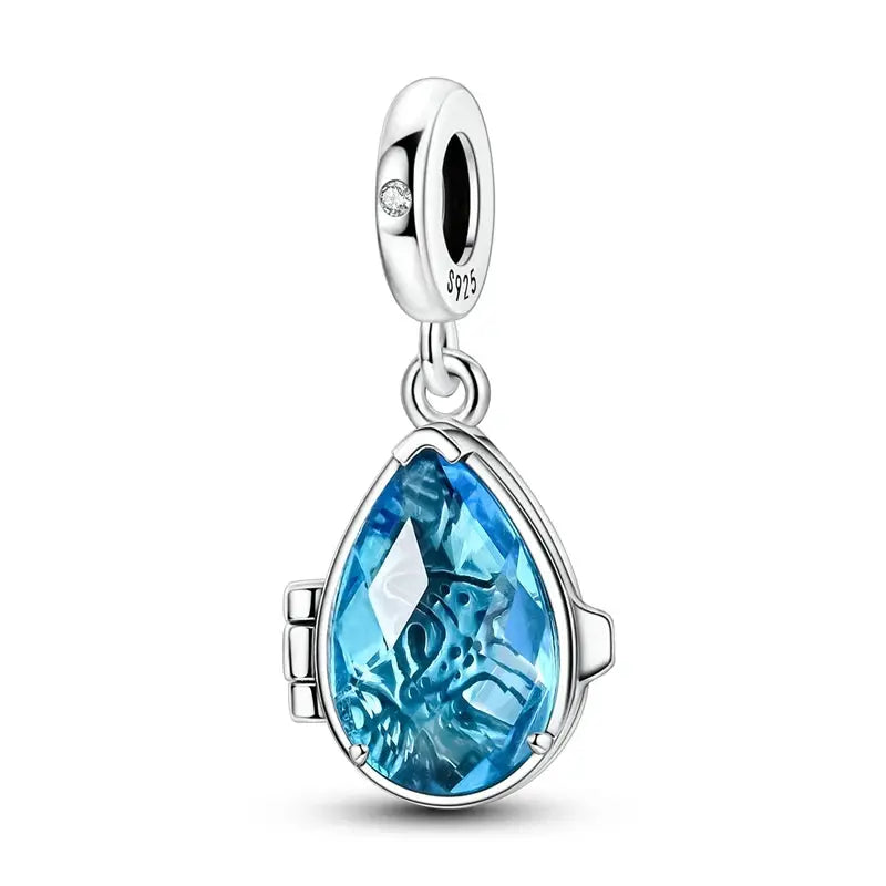New 925 Sterling Silver Charms Beads Pendants Tree of Life Turtle Gemstone Sunflower for Women Bracelet Jewelry Gift