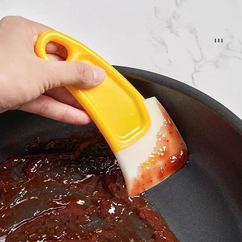 Cleaning Spatula Kitchen Scraper Soft Blade Scraper Brush For Pots Pans Dishes Cleanup Tool Kitchen Gadget
