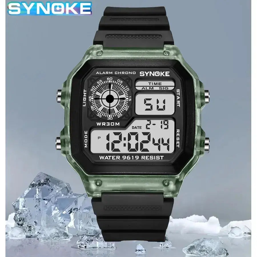 Synoke Digital Sports Watch Luminous Backlight Waterproof Multifunction Timepiece for Men Women and Students