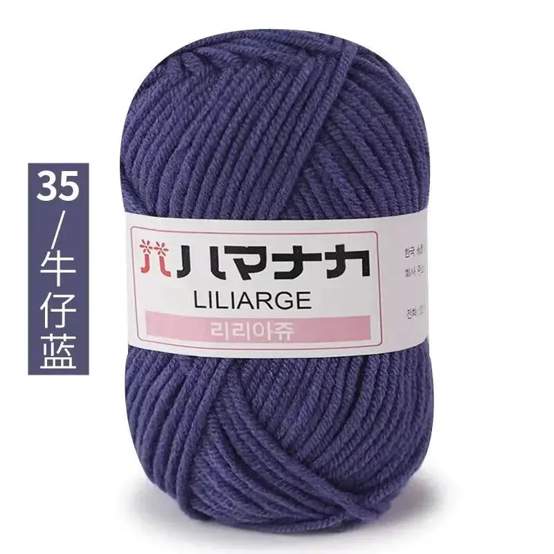 Milk Sweet Soft Cotton Baby Yarn Bamboo Blend Velvet Thick Wool For Hand Knitting And Crochet DIY Sweaters