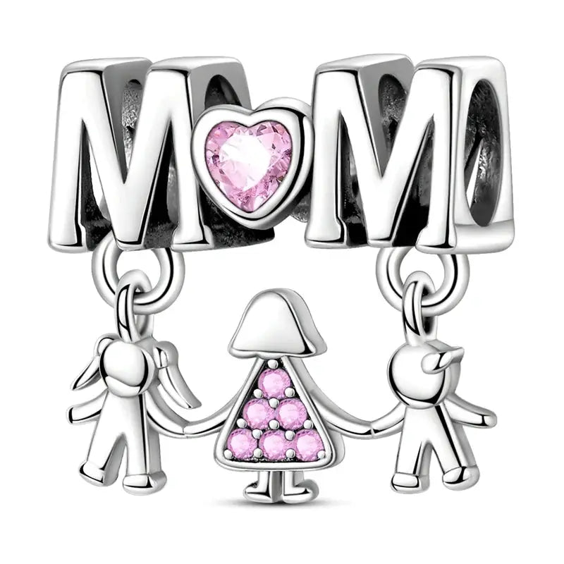 Pink Charms 925 Sterling Silver Heart Bow Perfume Bottle Charms Beads Pendants Fit Bracelet DIY Jewelry Making Women