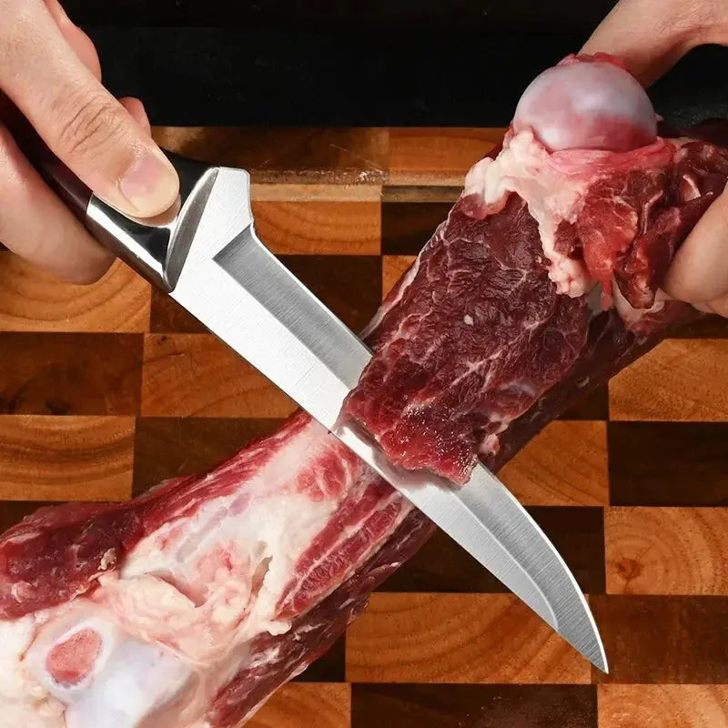 ChefPro Stainless Steel Kitchen Knife Set Boning Knife Cleaver Paring Knife With ABS Handles And Cover