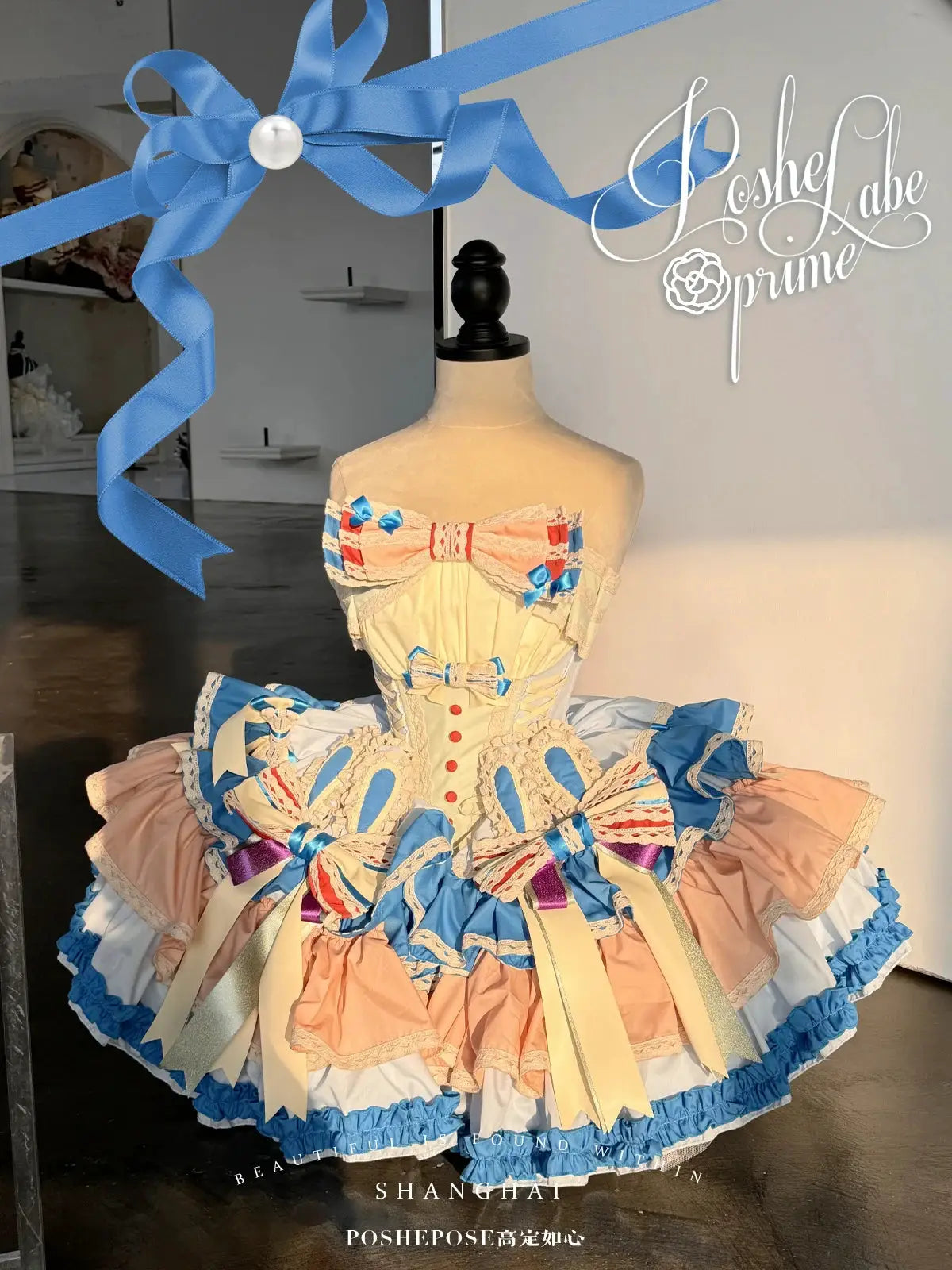 Girls Birthday Lolita Dress Tube Top Satin Bowknot Pettiskirt Mini