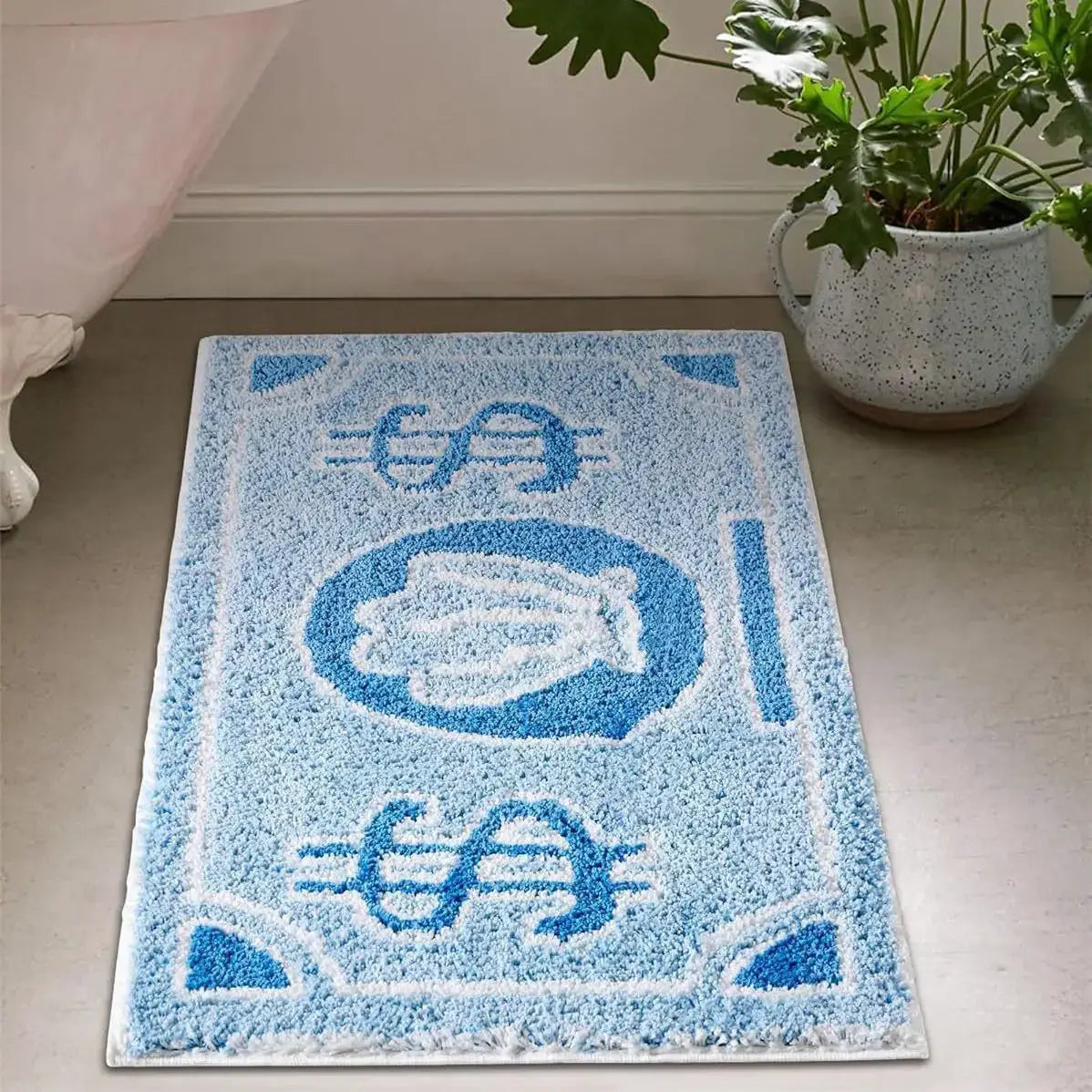 Coin Decorative Carpet 100 Polyester Modern Door Mat Bedside Blanket Bathroom Floor Mat For Home Entryway