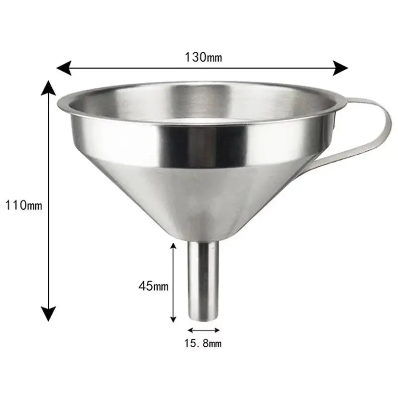 304 Stainless Steel Kitchen Funnel With Strainer Small Oil Filter For Bottles And Liquids