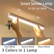 Wireless USB Rechargeable Motion Sensor LED Bar Light Night Light Portable Cordless Magnetic Cabinet Lamp For Kitchen