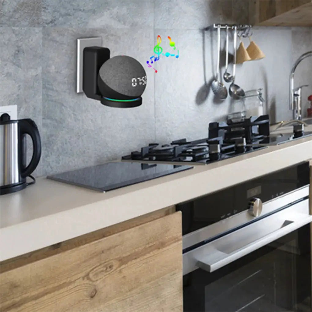 Simples Market Echo Dot wall mount bracket, black with cord management for Alexa Dot 3/4/5
