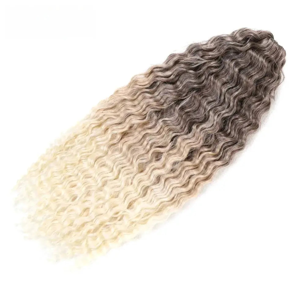 Fashion Idol Ariel Curl crochet hair extensions, 22in, 300g, ombre dark to blonde, Simples Market
