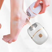 Simples Market electric foot grinder with 2 grinding heads, rechargeable, white with rose gold trim