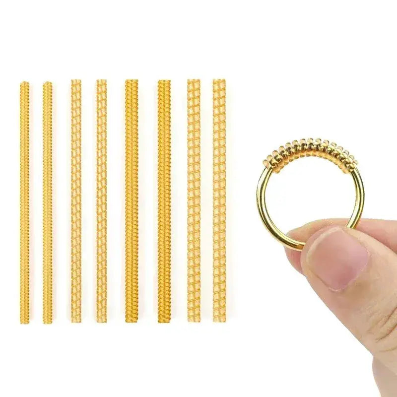 Set Of Eight Invisible Silicone Ring Guards Spiral Design For Loose Rings Ring Sizers Plastic