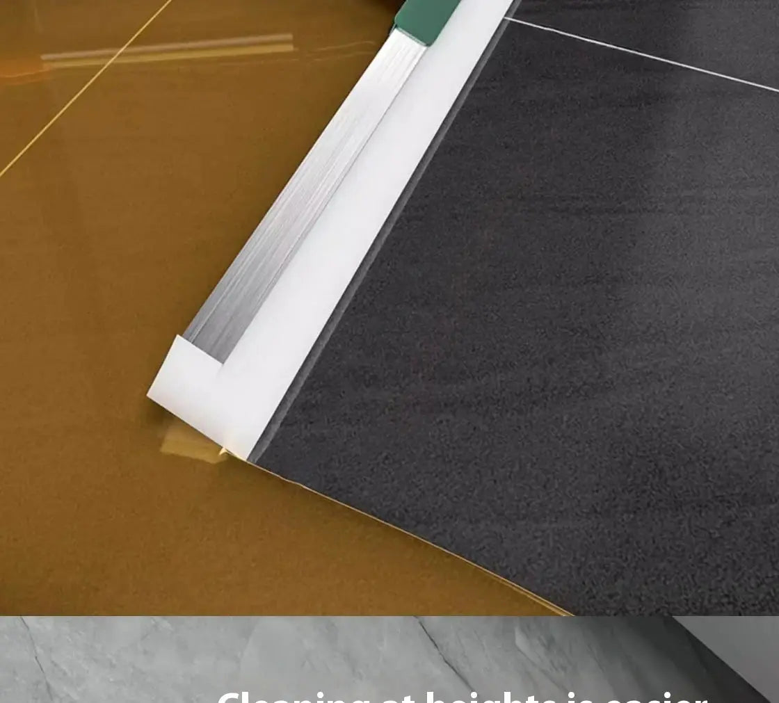Silicone scraper broom magic wiper squeegee for floor and glass cleaning, green-tipped handle, Simples Market
