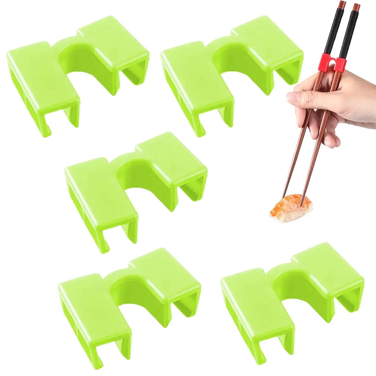 5 Pack Reusable Chopstick Helpers Training Hinges for Adults and Kids Beginner Practice Connector