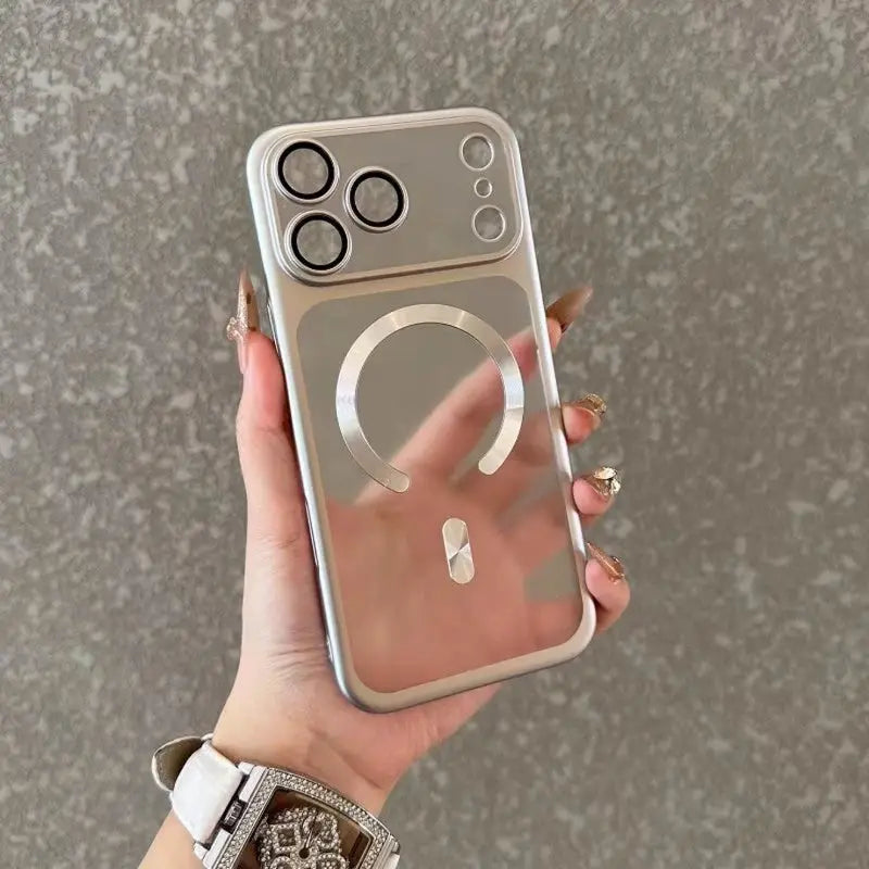 LuxeCase Luxury Matte Transparent MagSafe Phone Case For iPhone 15 16 17 Slim Shockproof Protection