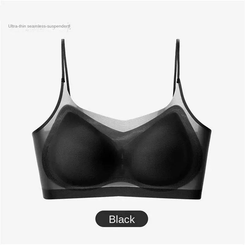 SilkEase Ice Silk Ultra Thin Seamless Wireless Padded Bra For Women Plus Size Breathable Comfort